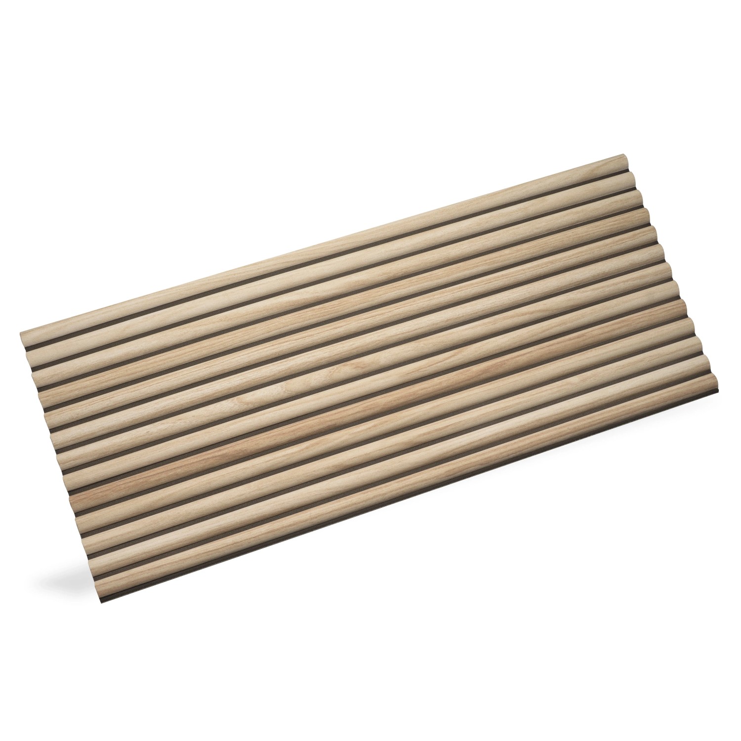 Rebel of Styles Verblender UltraLight Linari Round HD, hellbraune Holzoptik, 116x50 cm.