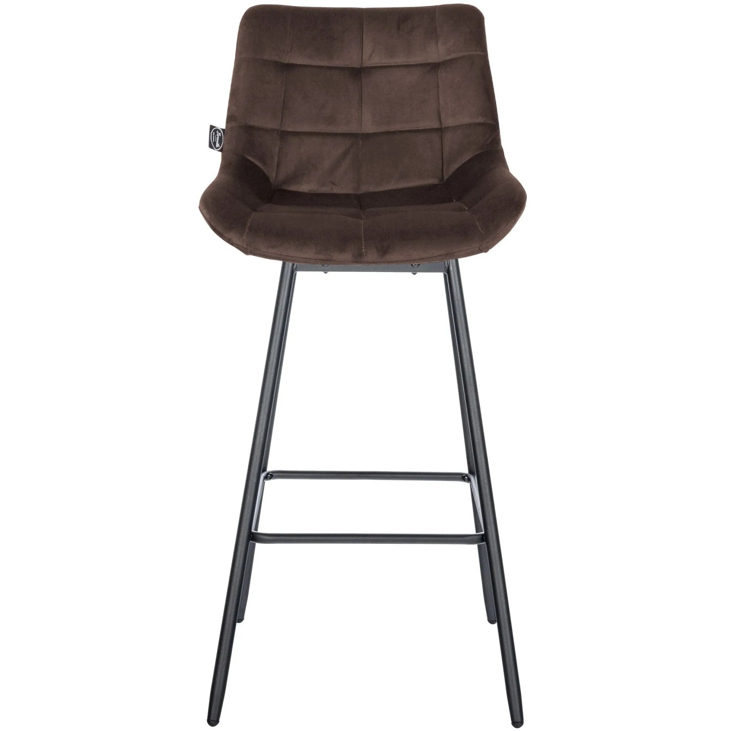 DELUKE 4er Set Barhocker VISEN Samt Braun 49x56x105cm Barstuhl Mit Lehne Drehbar Tresenhocker Tresenstuhl