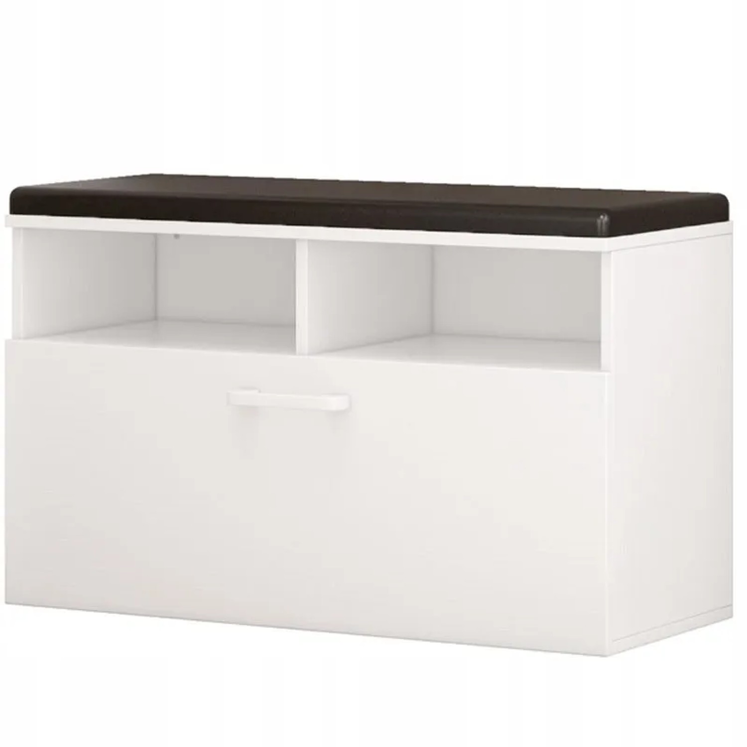 Rebiko Weißer Schuhschrank Mit Sitzfläche Und Stauraum Für Den Flur 6 Einlegeböden Zu Öffnen