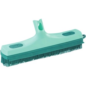 Leifheit Gummibesen Click-System, mintgrün und dunkelgrün, für die Reinigung von Böden im Innen- und Außenbereich.