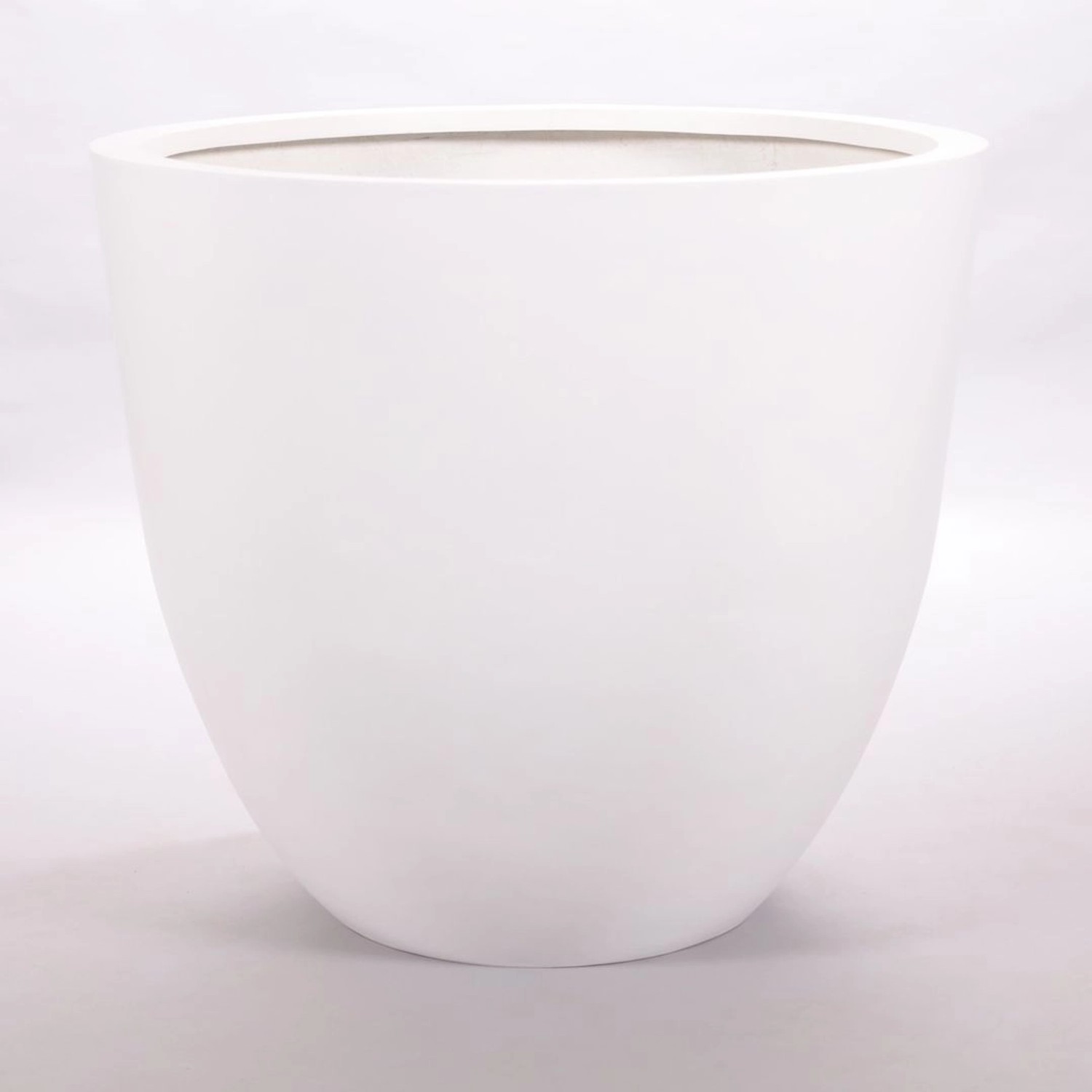 Elegant Einrichten Pflanzkübel Fiberglas Rund-Konisch D90xH80cm Perlmutt-We günstig online kaufen