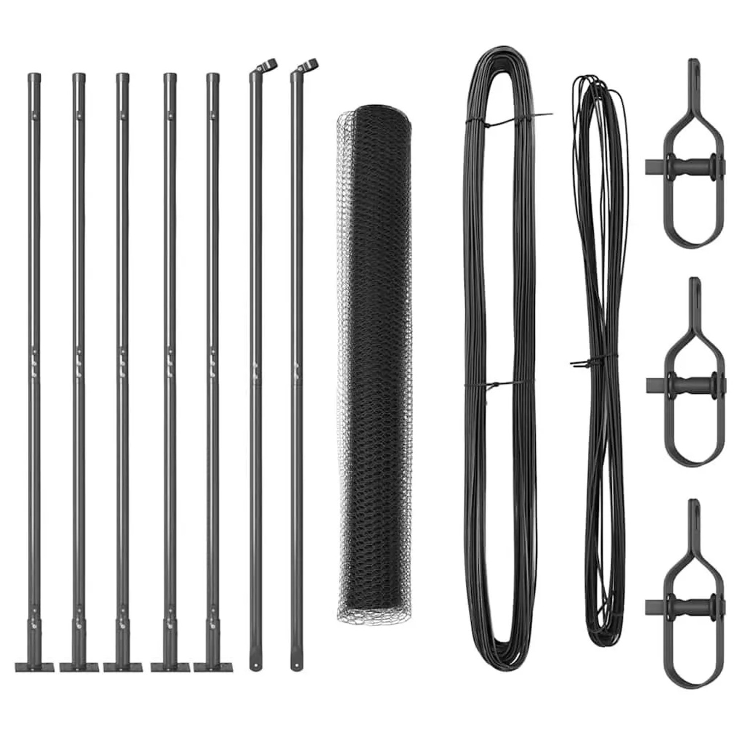 vidaXL Zaunpfosten Grau 10 x 1 m 13 mm Maschen Stahl und PVC 3353621 günstig online kaufen