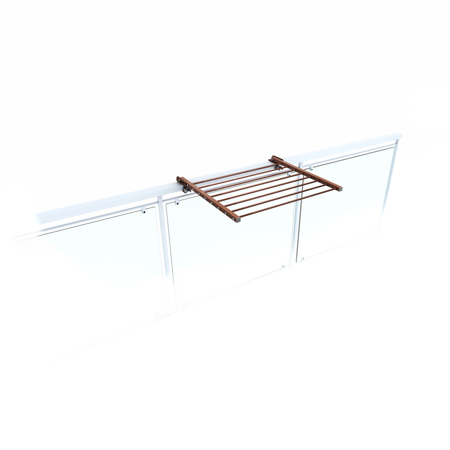 Foxydry Balkon Wäscheständer Beidseitig Klappbar Wetterfest 82 cm Corten
