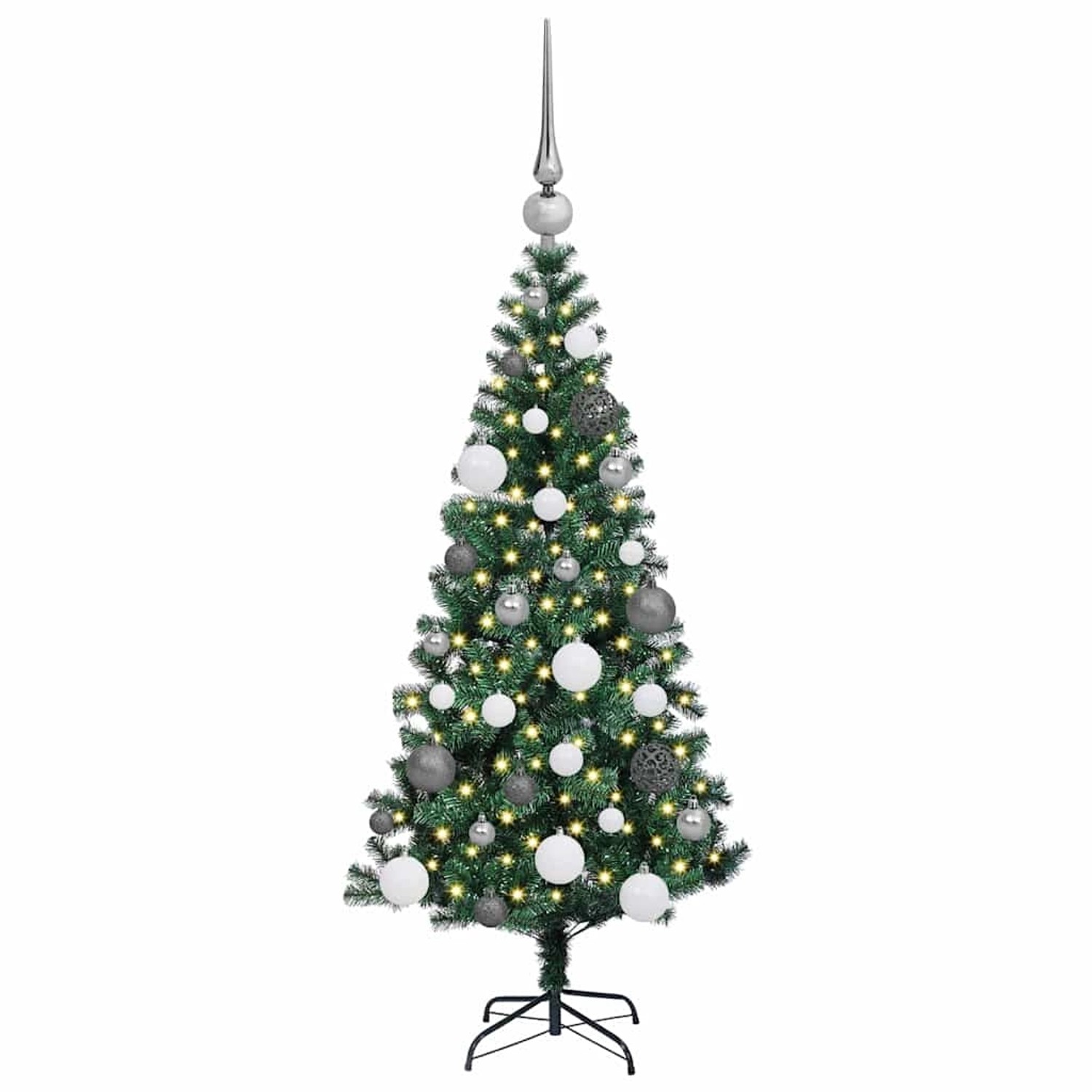 vidaXL Künstlicher Vorbeleuchteter Weihnachtsbaum Grün 120 cm 3396735