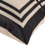 Dekoratives Kissen Modern Antique, 45x45 cm, beige-schwarz mit geometrischem Muster.