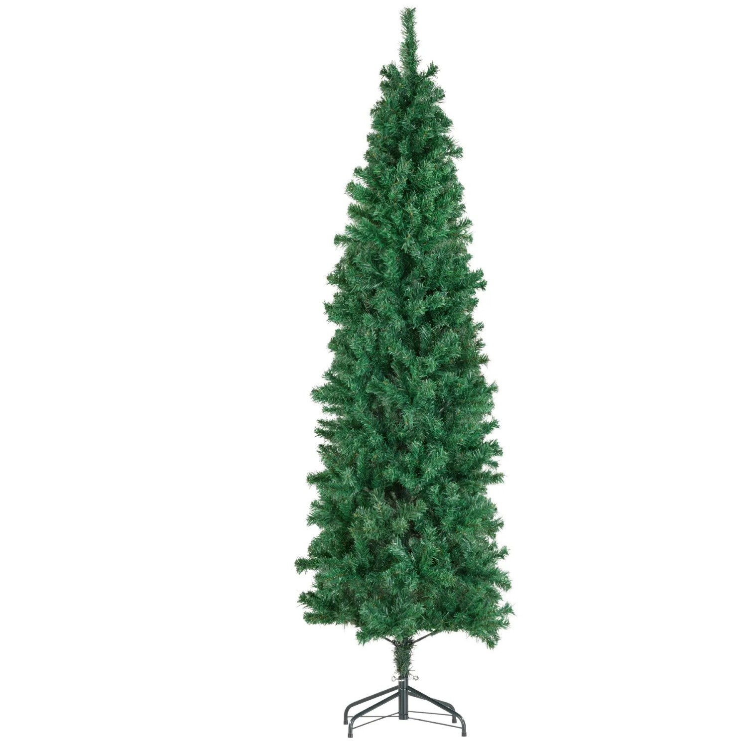 Tectake Weihnachtsbaum Comet Verschiedene Größen  Künstlich In Grün  Mit Dichten Nadeln Detailliert und Naturgetreu  73 x 73 x 210 cm Grün