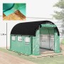 Outsunny Gewächshaus 3x2x2m mit aufrollbaren Seitenwänden und Sonnenschutznetz.