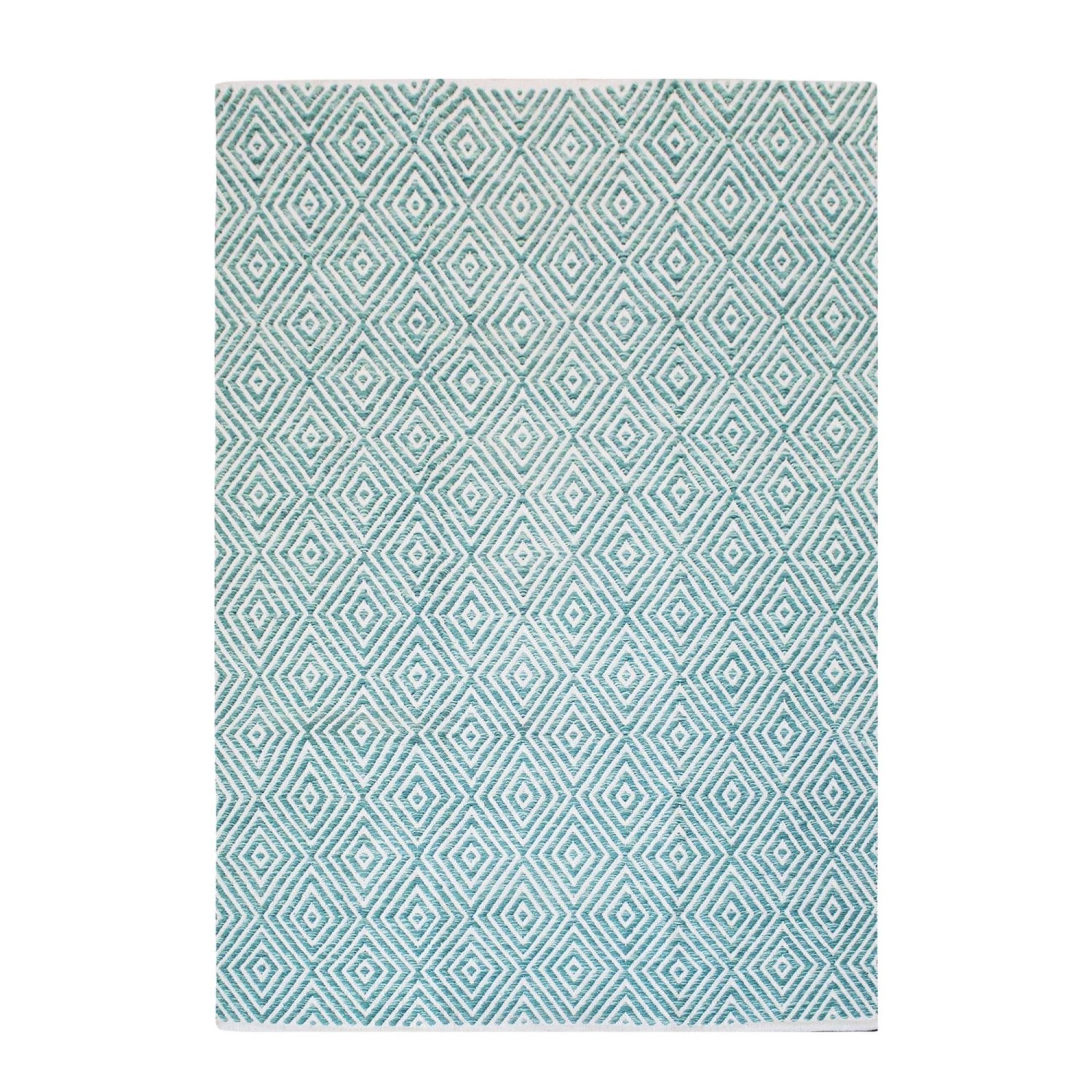 MeGusta Flachflor Teppich Modern Türkis Baumwolle 160x230 cm Marisol günstig online kaufen