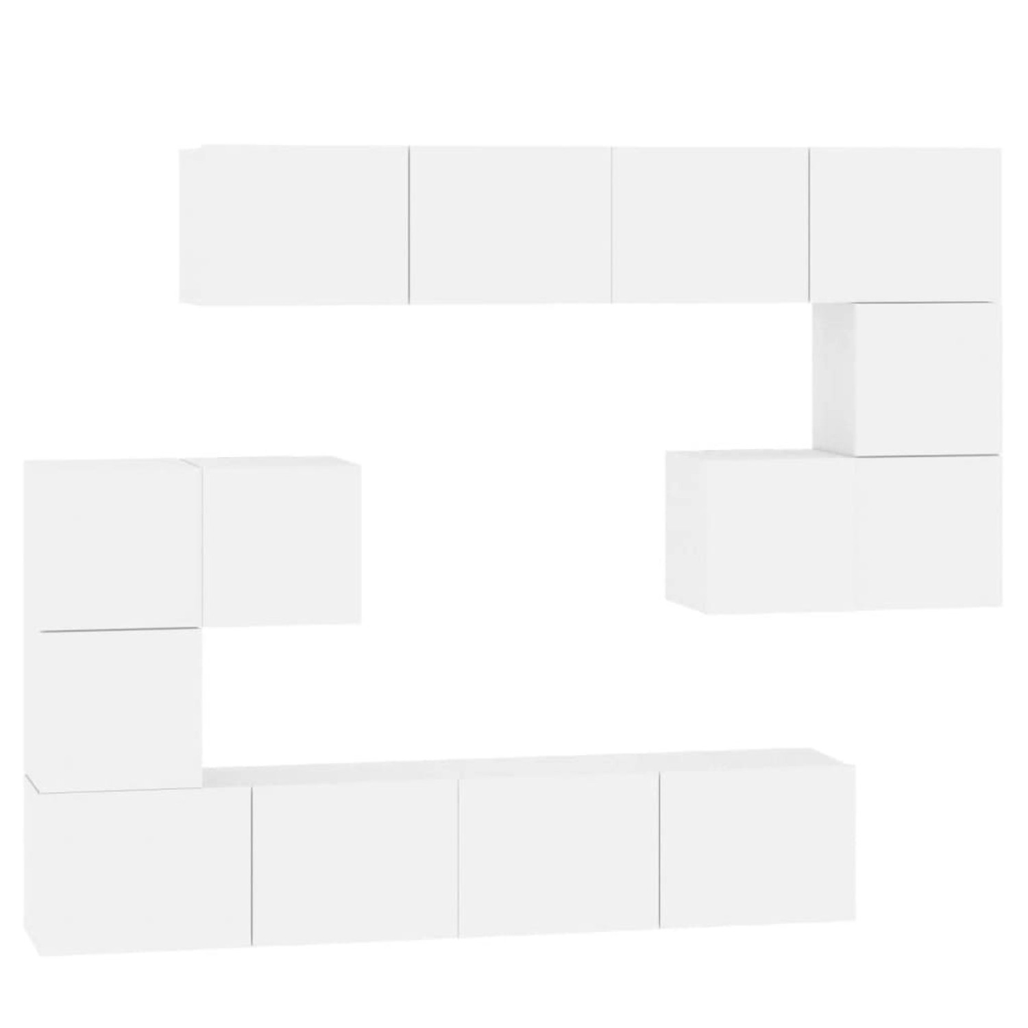 vidaXL TV-Wandschrank Weiß Holzwerkstoff 3114582 günstig online kaufen