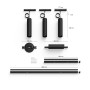Philips Hue Perifo LED-Pendelleuchte, 3-flammig, schwarz, Schienensystem mit Maßen.