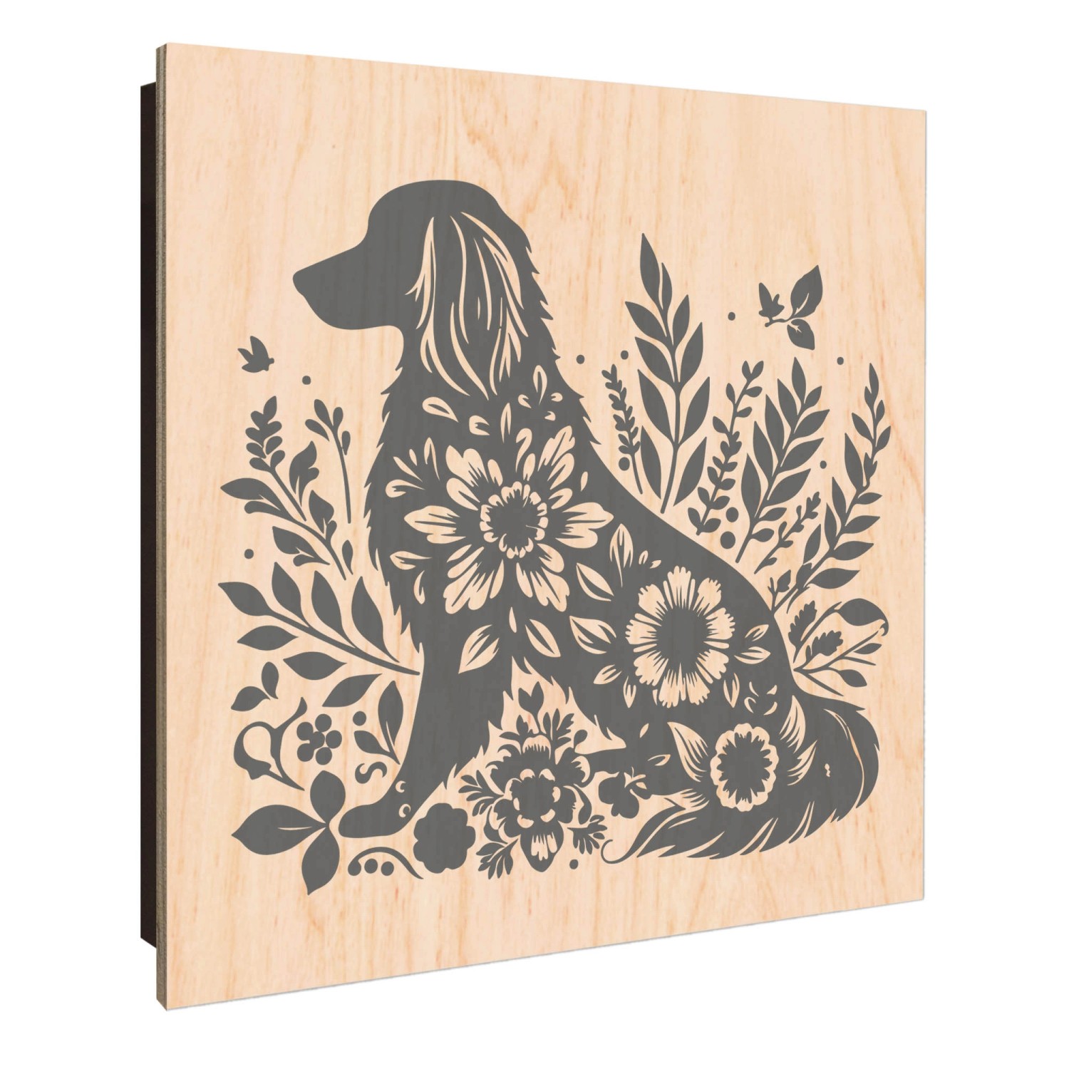 Banjado Großer Schlüsselkasten Holz 30x30cm Schwarz Scharnier Links 50 Hake günstig online kaufen