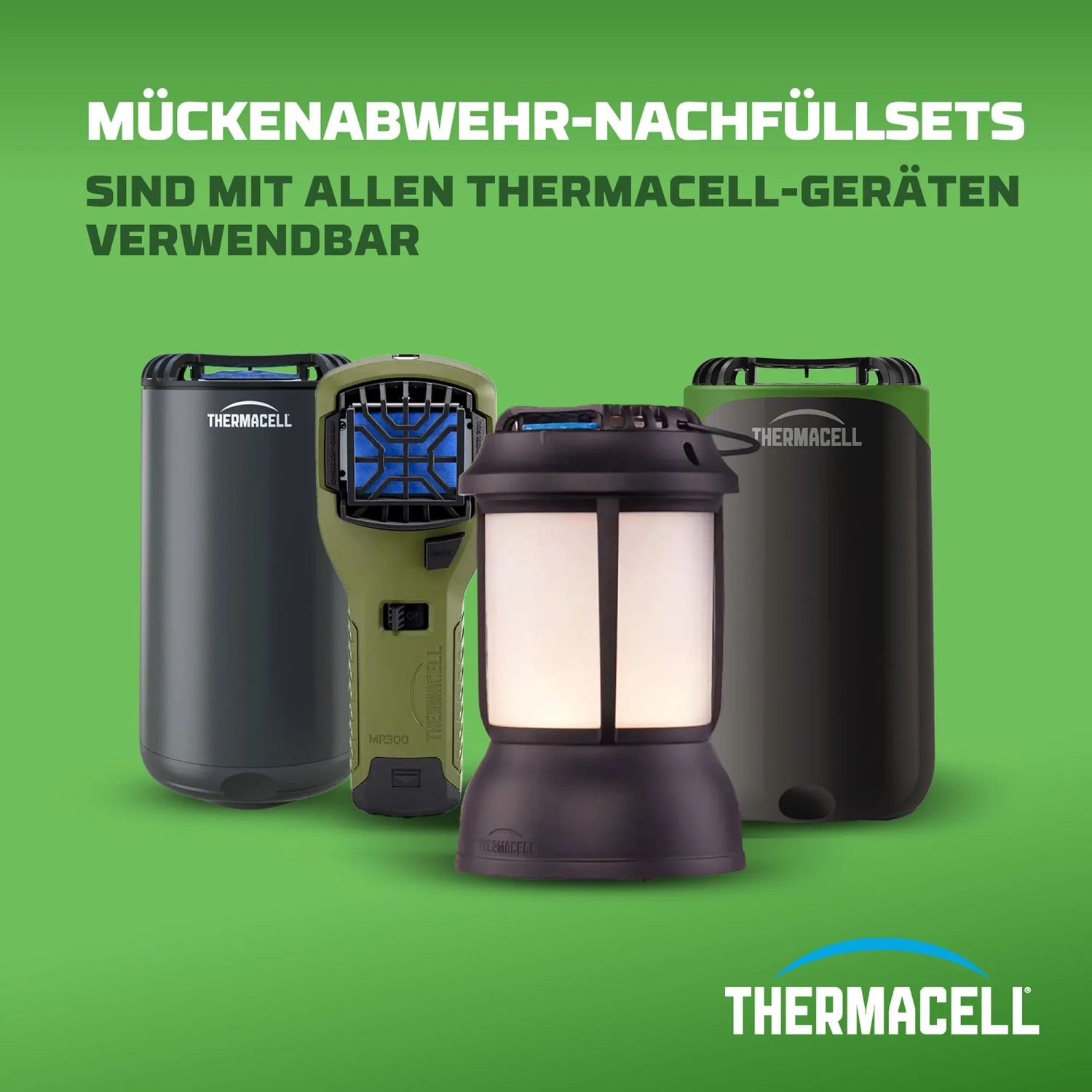 Thermacell Mückenabwehr Geräte: Verschiedene Modelle zur Mückenbekämpfung im Freien.