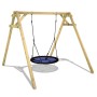 Wickey Schaukel Smart Rush mit Nestschaukel, Holzschaukel für den Garten.