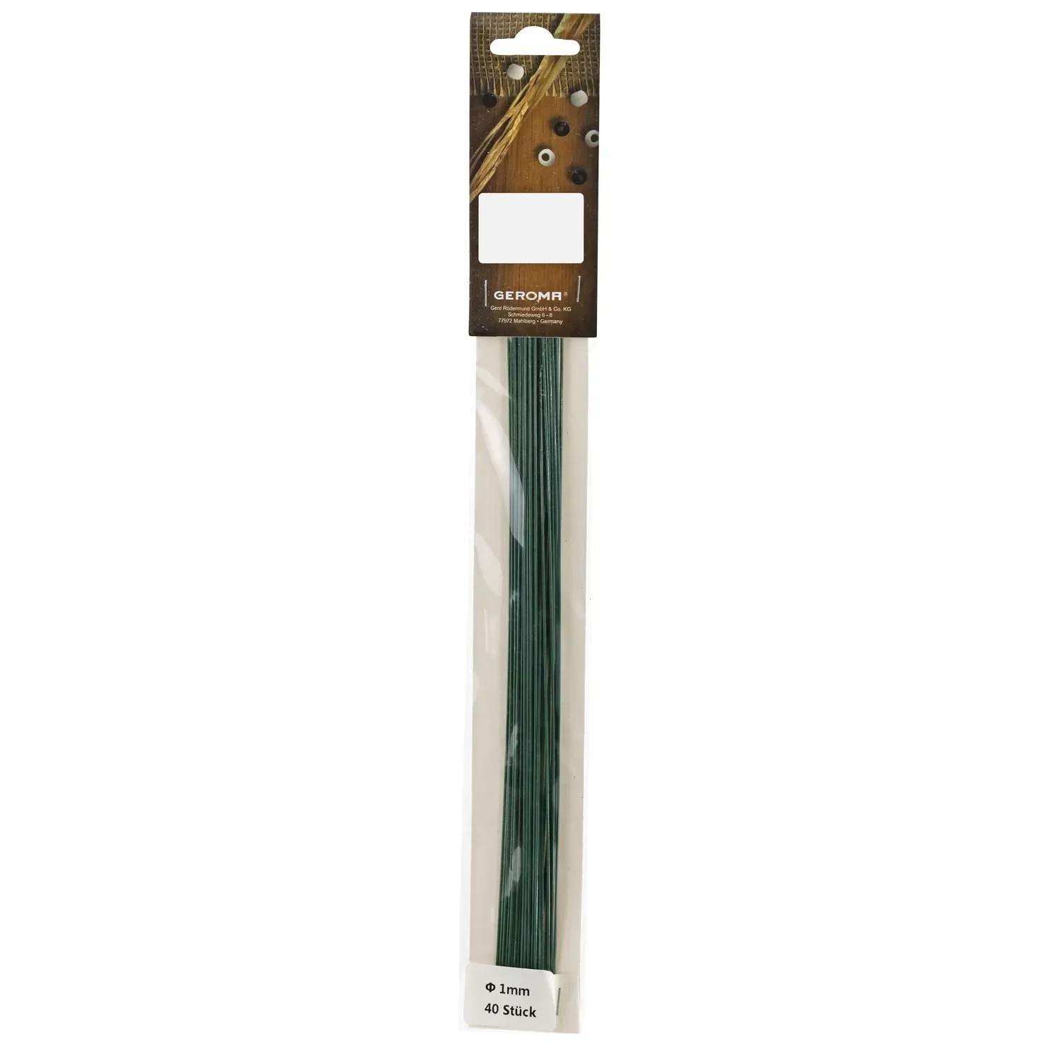 Steckdraht Lackiert Grün 1 mm x 300 mm 40 Stück