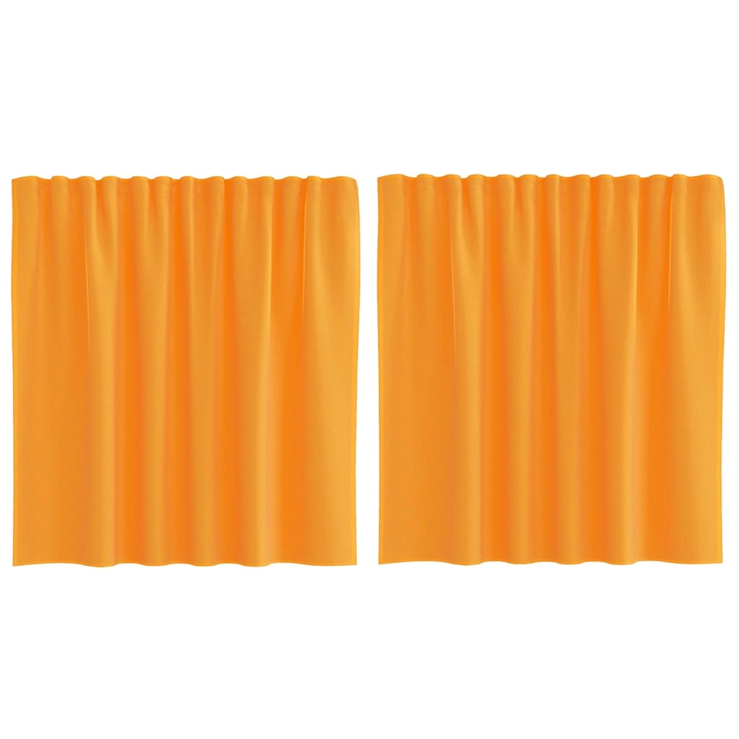 vidaXL Voile Vorhänge mit Schlaufen 2 Stk Orange 140x140 cm 4102281 günstig online kaufen