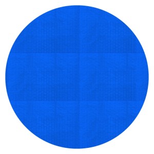 Blaue ECD Germany Solarfolie, rund, Ø488cm, 400µm, aus PE-Luftpolster für Pool Abdeckung.
