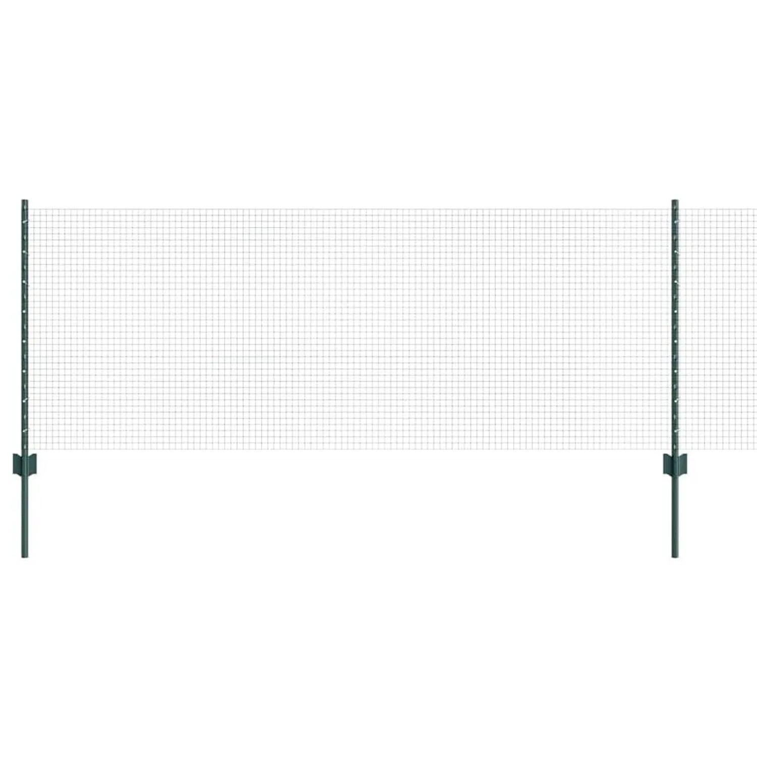 vidaXL Zaun mit Pfosten Grün 0,8 x 10 m Stahl und PVC 3336442 günstig online kaufen