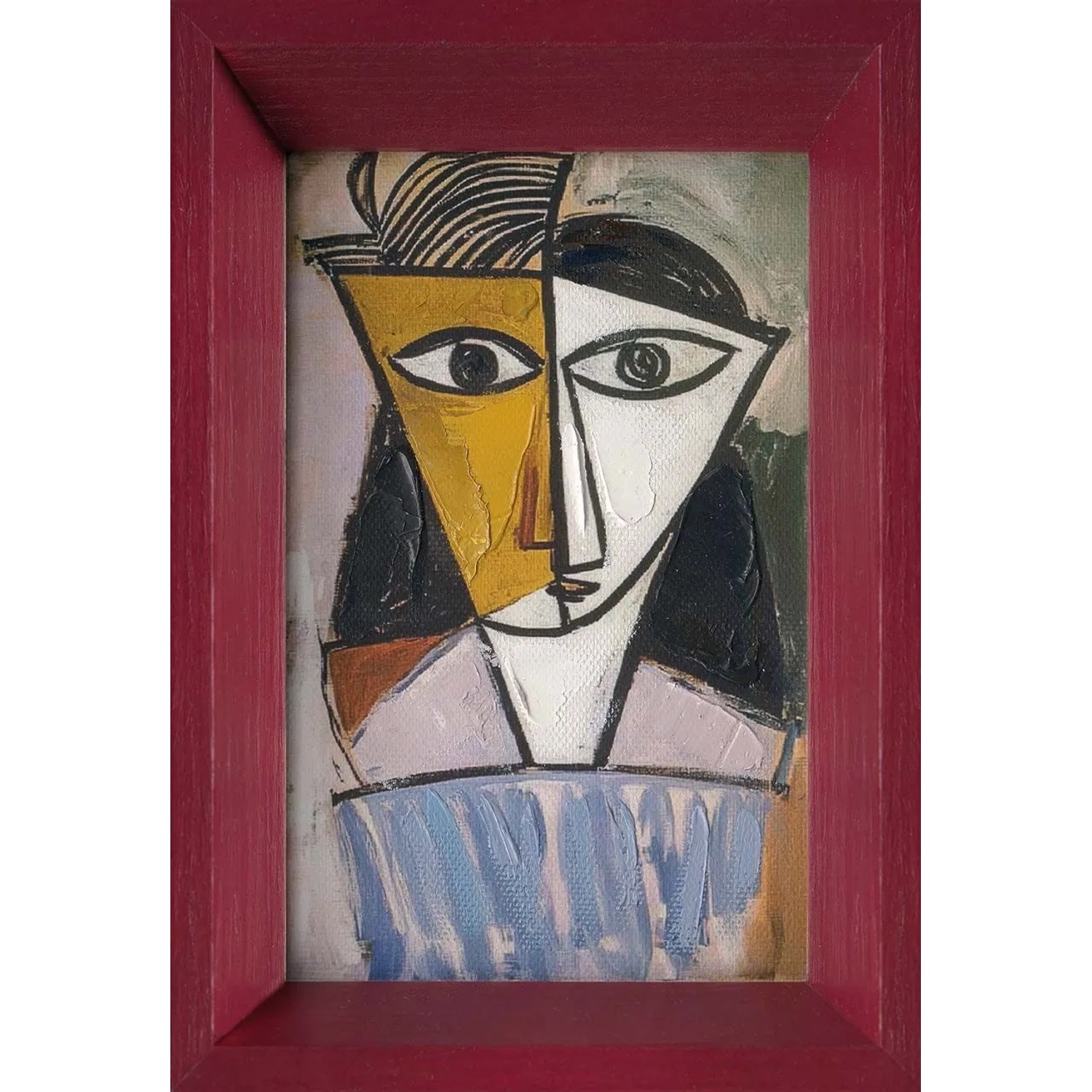 Art Universe Leinwandbild Abstract Blue Woman 13x18 cm