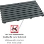 Graue Wenko Badematte Indoor & Outdoor, 50x80 cm, aus Kunststoff mit rutschhemmender Oberfläche für mehr Sicherheit.