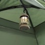 Grünes Campingzelt mit Lampe, ideal für Outdoor-Abenteuer. SoBuy 3in1-Zelt für 2 Personen.