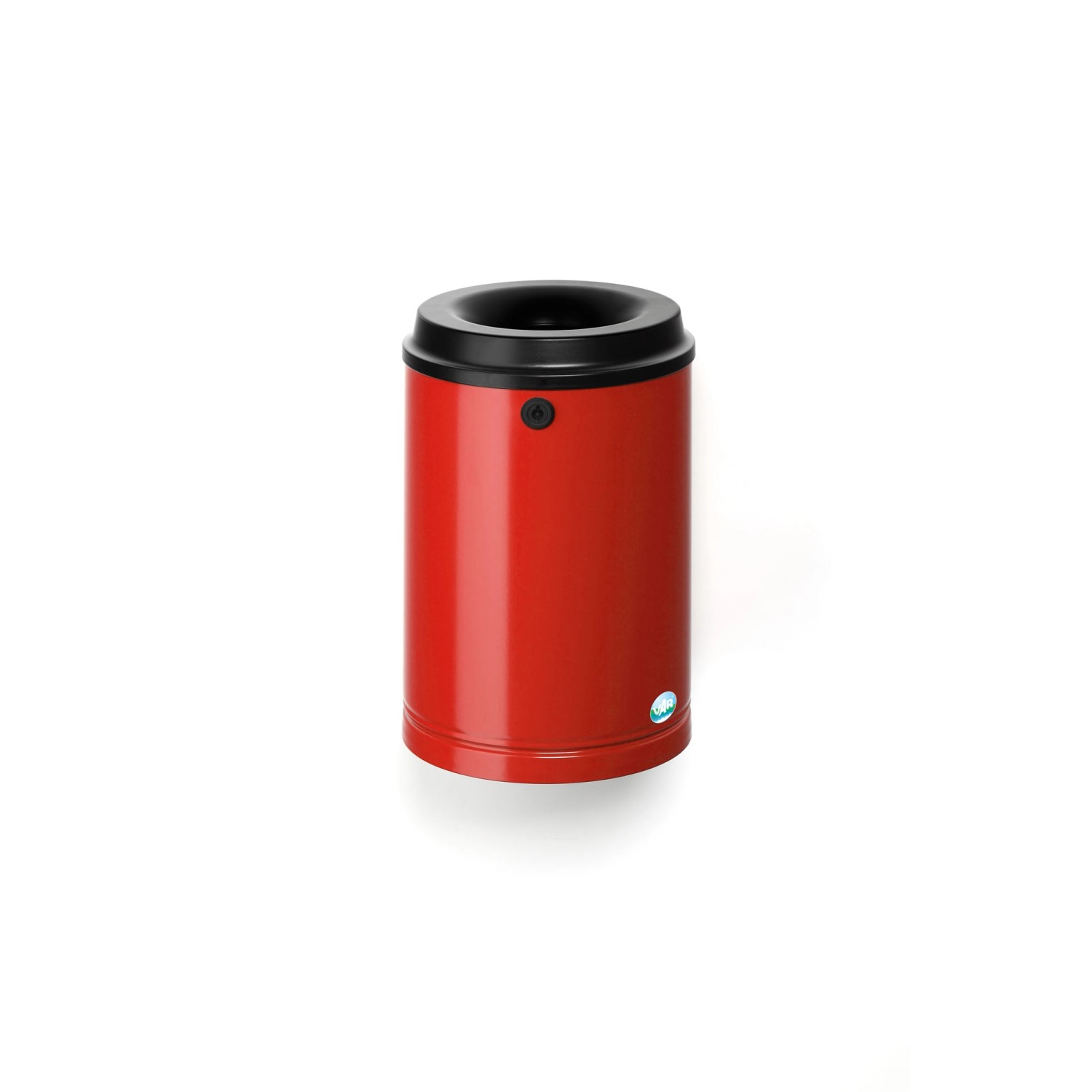 PROREGAL Robuster Papierkorb Mit Wandhalterung 15 Liter HxBxT 39 x 25 x 25 cm Verzinkter Stahl Rot