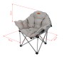 Grauer Eclipse Campingstuhl Atlas, Faltstuhl für Camping, Garten, Balkon oder zum Angeln.