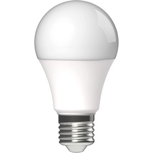 E27 LED Leuchtmittel in Glühlampenform, 8,5 W, warmweißes Licht für Wohnräume.