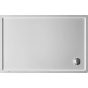 Weiße Duravit Starck Slimline Duschwanne 120x80 cm mit Antislip für sicheren Stand.