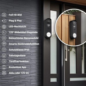 Goliath Funk Video Türklingel mit Kamer App Fähig