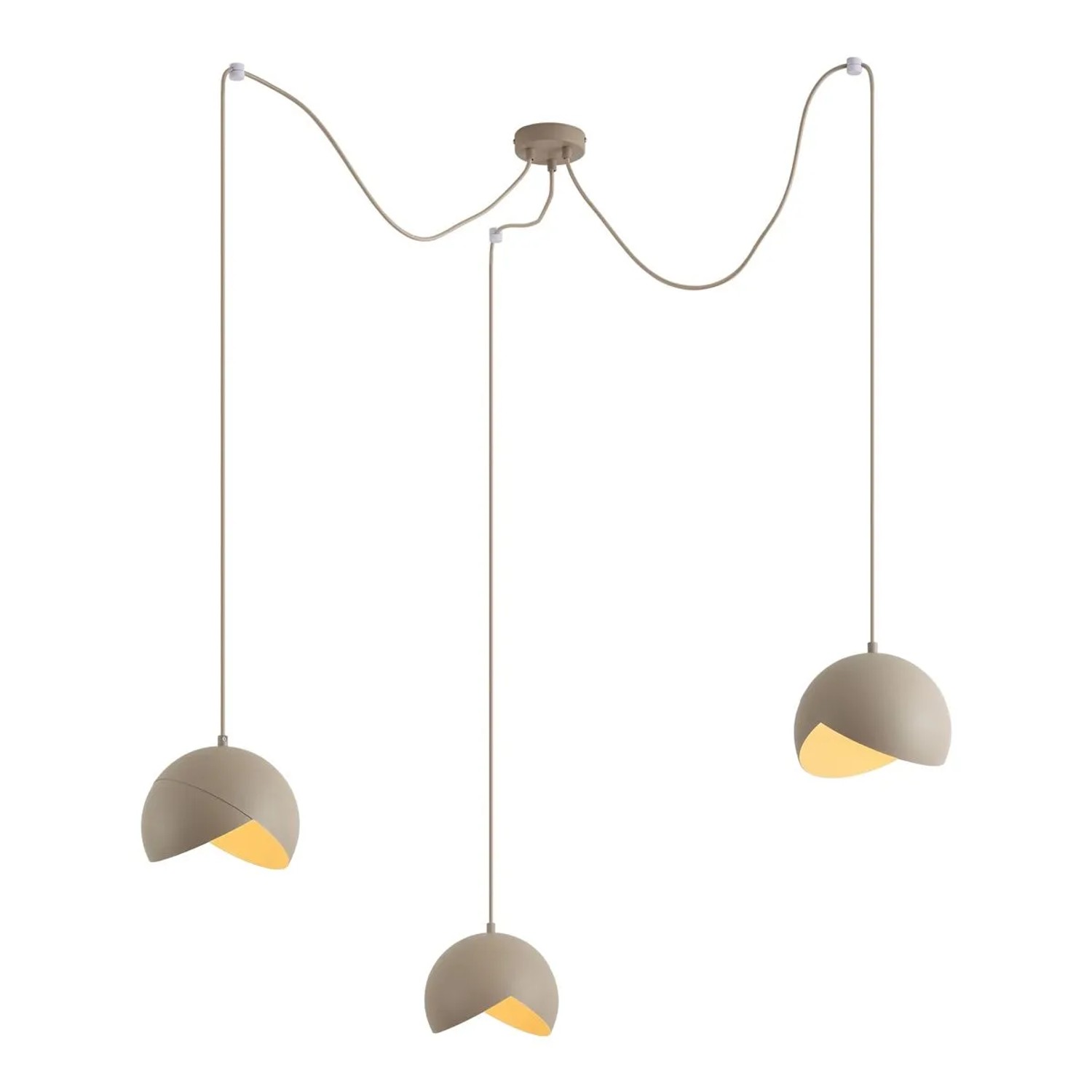 QAZQA Design Pendelleuchte Beige mit Opalglas 3 Flammig Tulip