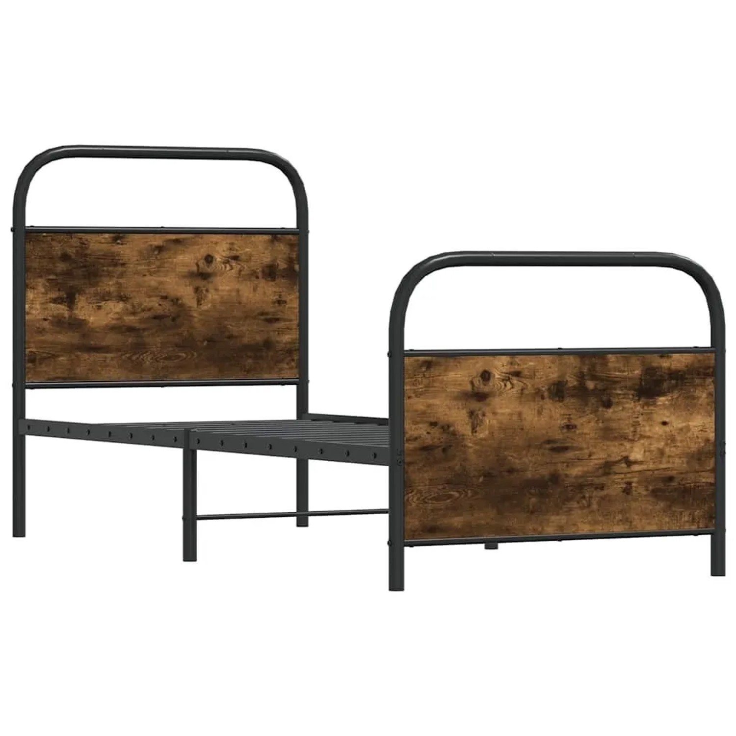 vidaXL Bettgestell Ohne Matratze 75x190 cm Räuchereiche Holzwerkstoff 41002 günstig online kaufen