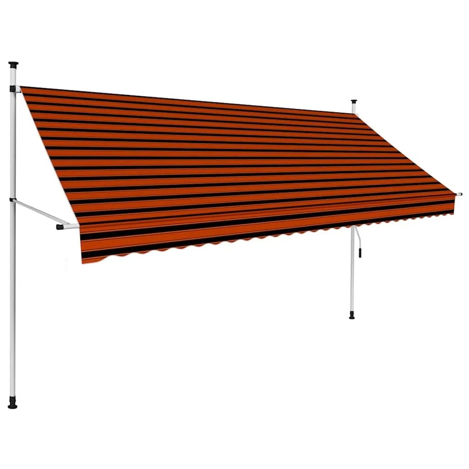 vidaXL Einziehbare Markise Handbetrieben 300 cm Orange und Braun 145838