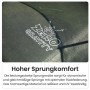 Detailaufnahme der Sprungmatte des Zero Gravity Trampolins mit Logo.