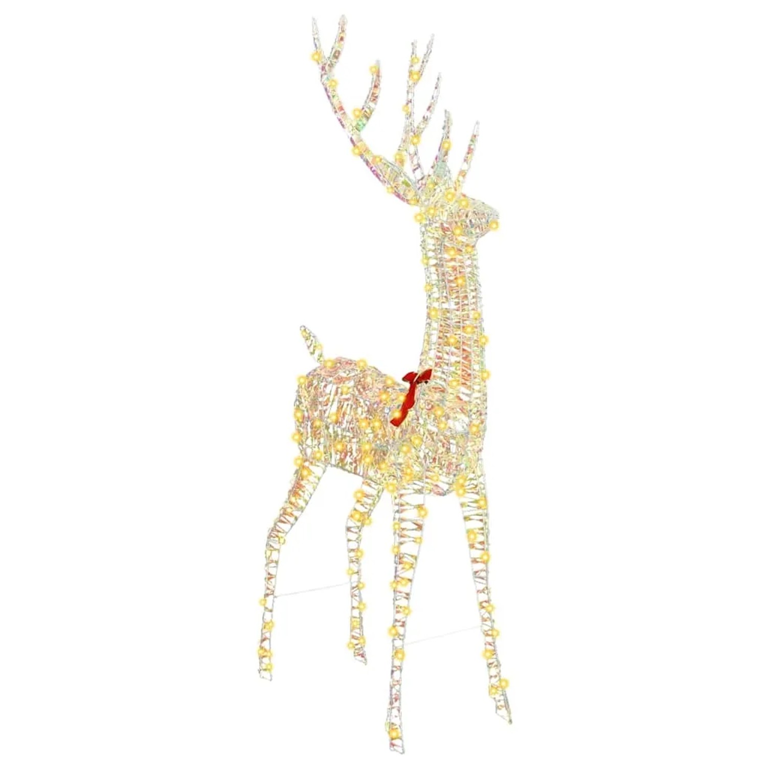 vidaXL 3D Rentier Warmweiß 180 cm PET 42019058