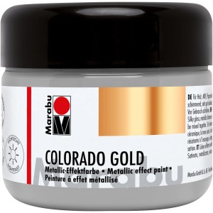 Marabu Metallic-Effektfarbe Colorado Gold, 225ml Dose für Wand-Akzente.