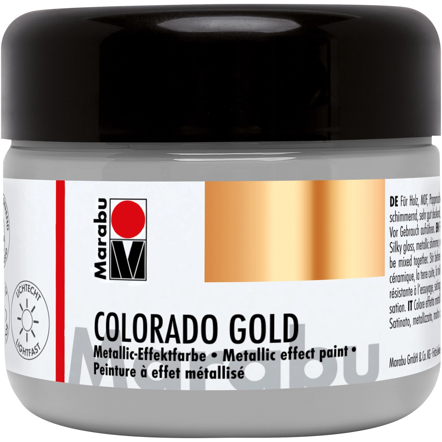 Marabu Metallic-Effektfarbe Colorado Gold 225 ml Palladium