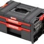 Qbrick PRO Drawer 2 Werkzeugkoffer mit zwei Schubladen in Schwarz und Rot.
