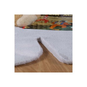 Detailansicht: MeGusta Kinderteppich Clara, grau, 99x76 cm. Kurzflor Teppich mit Kindermotiv.