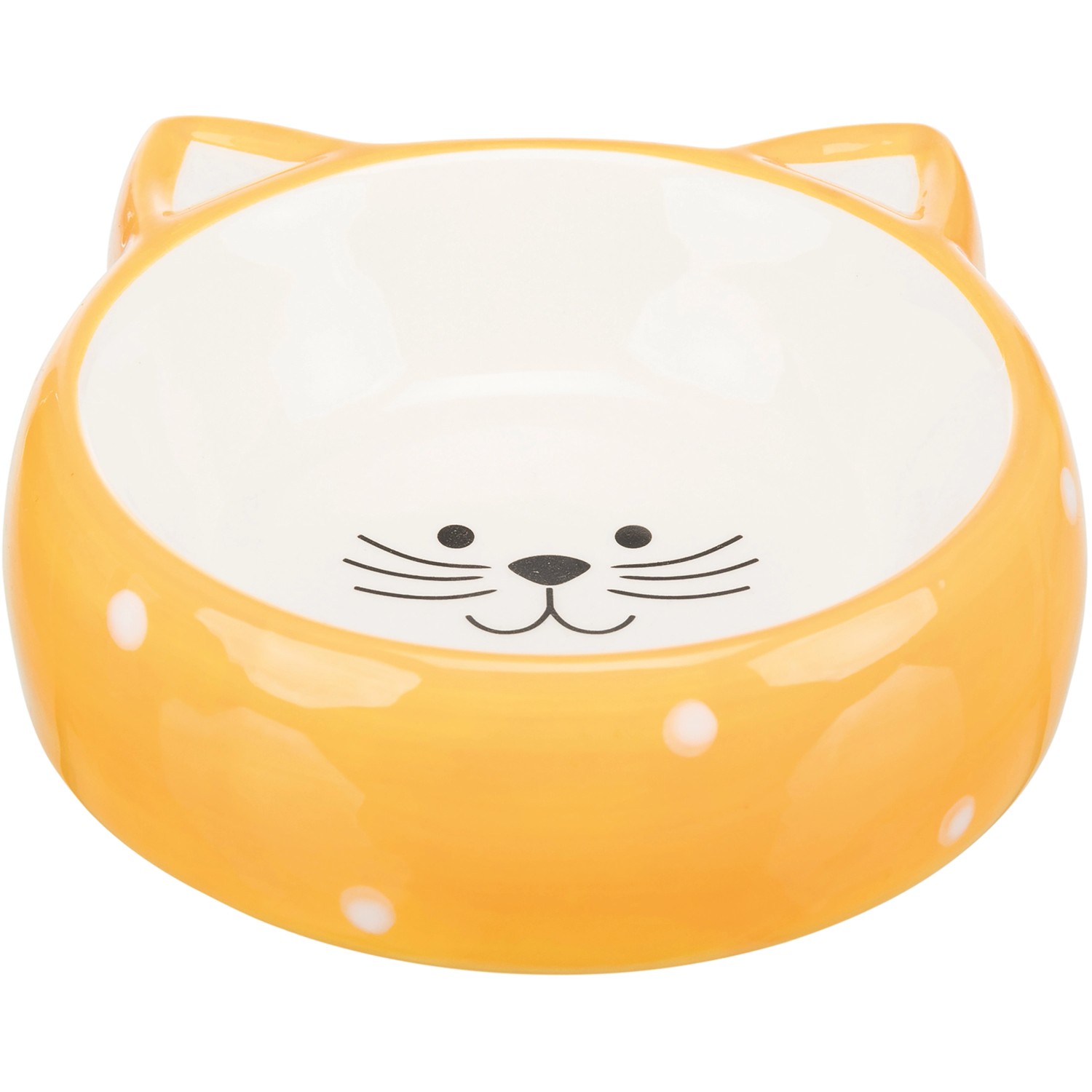 Jollypaw Keramiknapf Katzengesicht Orange 0,25 l/ 12 cm
