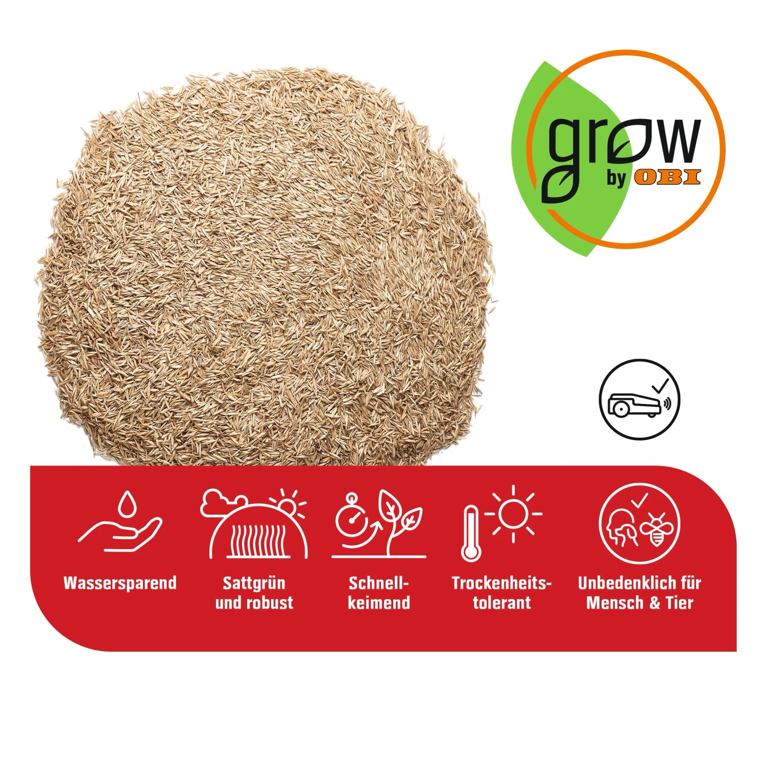 Living Nature Trockenrasen, 1 kg, für trockene Böden. Rasensamen für einen robusten, dichten Rasen.
