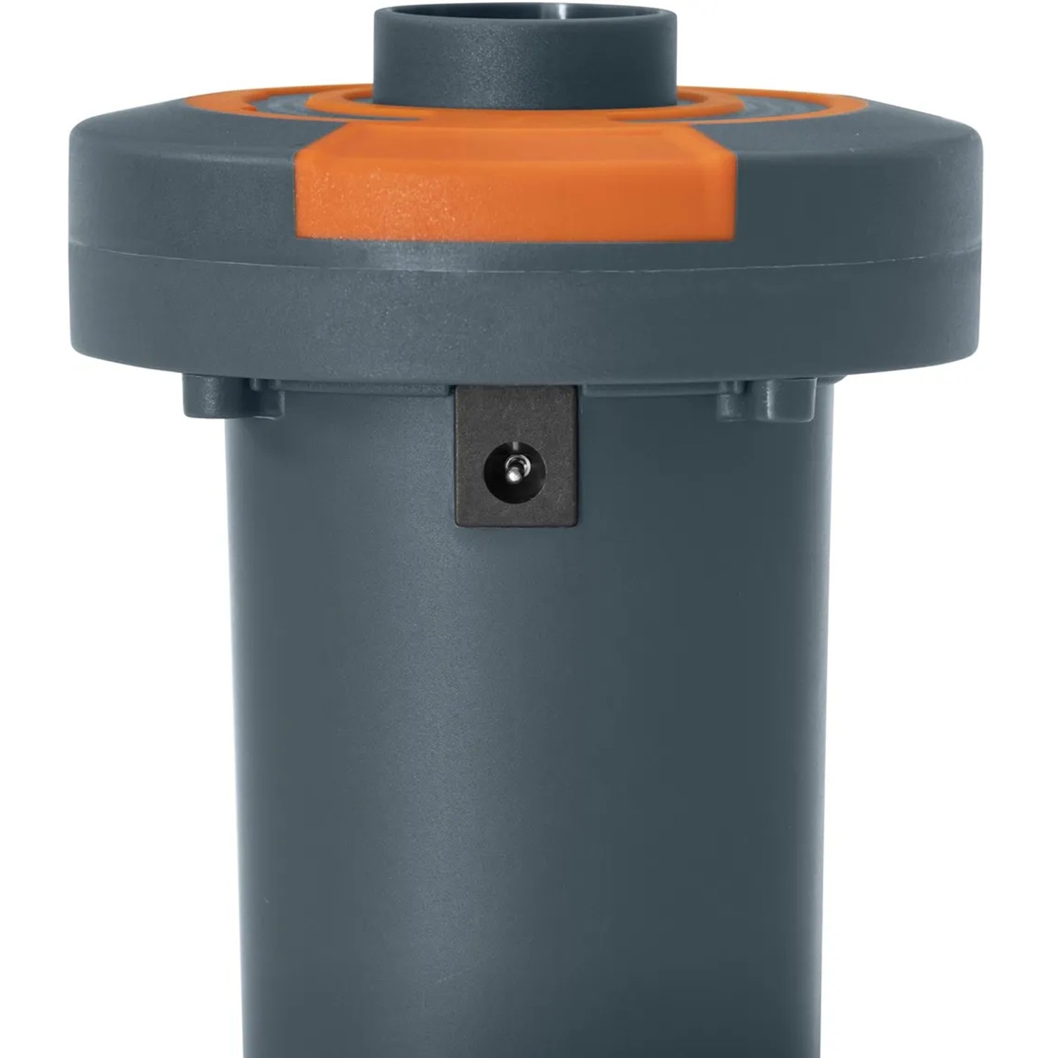 Detailaufnahme der Sidewinder 12V Elektro-Luftpumpe. Praktische Luftpumpe für unterwegs.