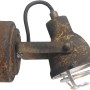 Wandleuchte Bente im Industrial-Look, Rost-Schwarz, aus Metall. Schwenkbarer Spot für GU10 Leuchtmittel.