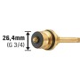 Ventiloberteil aus Messing, Ø 26,4 mm (G 3/4), für Unterputzventile.