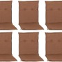 6er-Set Beo Sitzauflagen Tolonaro für Niedriglehner, dunkelbraun. Gartenstuhlauflagen für mehr Komfort.