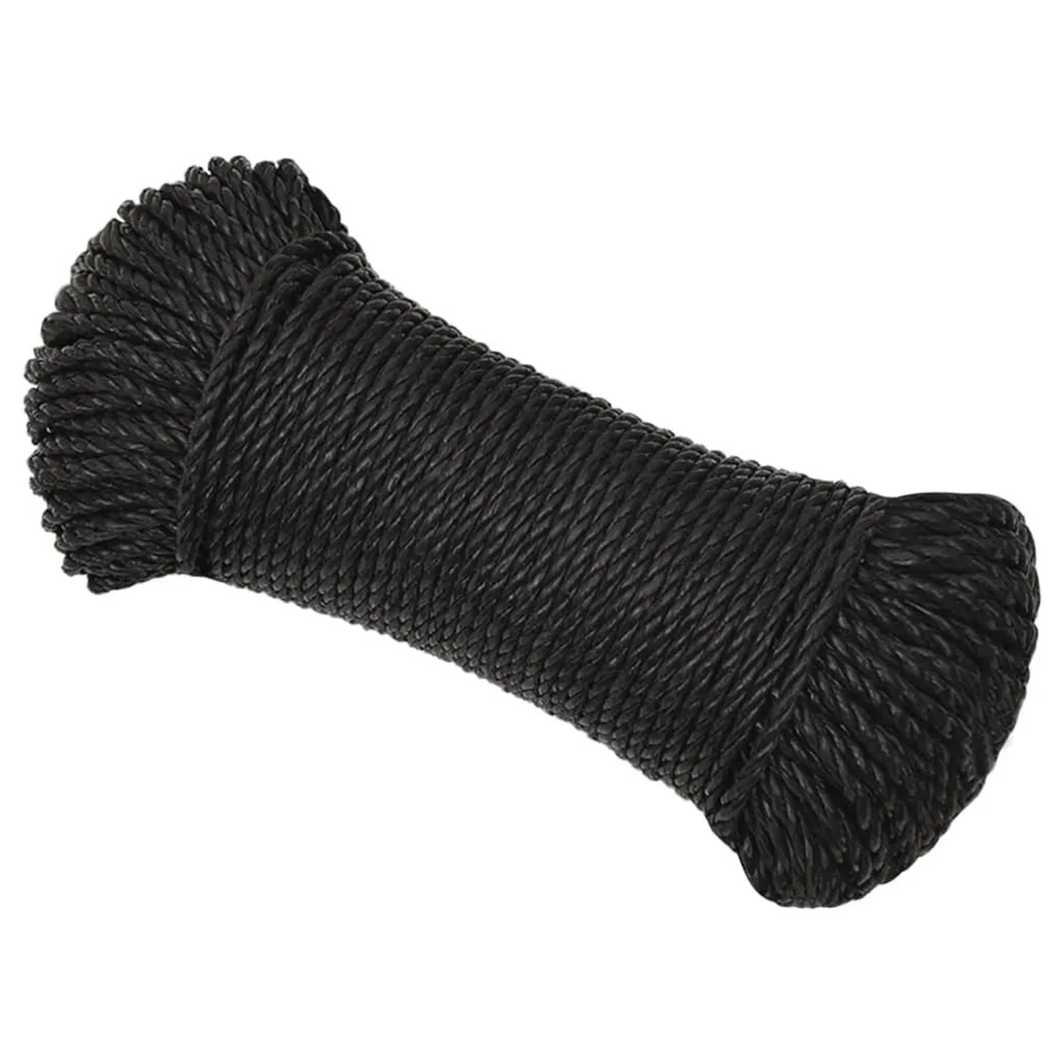 vidaXL Arbeitsseil Schwarz 6 mm 500 m Polypropylen 153005