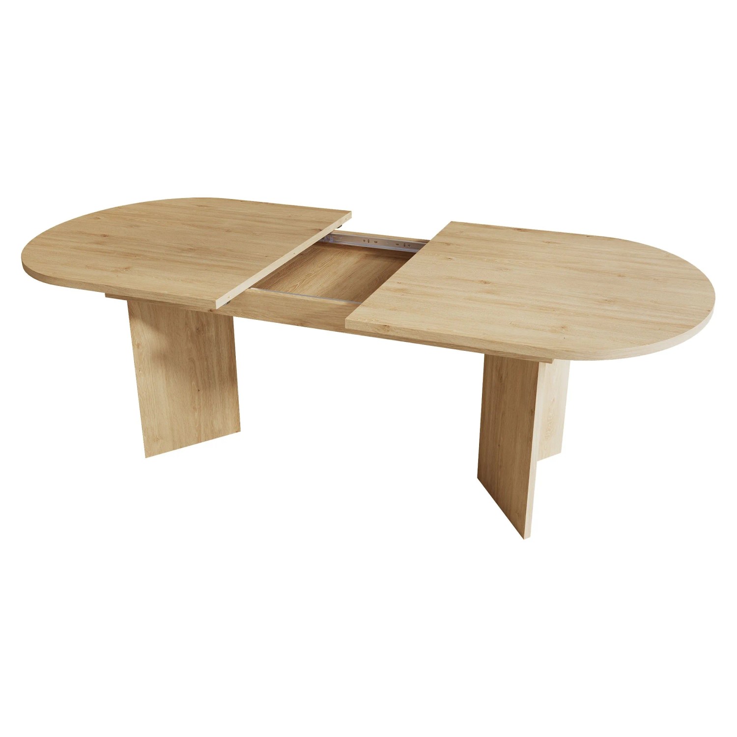 Okwish Esstisch Mit Abgerundeten Ecken Ausziehbar Für 4–6 Personen 160/200 × 90 Cm Natur