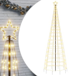 vidaXL LED-Weihnachtsbaum mit Erdspießen 570 LEDs Warmweiß 300 cm 358104