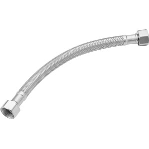 Flex-Verbindungsschlauch 3/8 x 3/8, 200 mm, silber geflochten. Für Trinkwasser, Spülen & Armaturen.