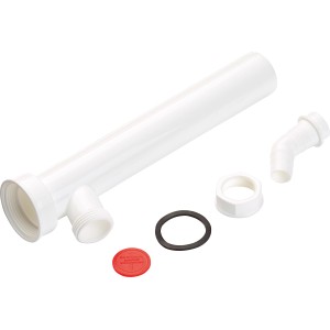 Weißes Verstellrohr G 1 1/2 (44,8 mm) für Siphonverlängerung, Kunststoff.