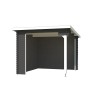 Lasita Gartenhaus Buffalo 275 in Carbongrau, 275x275 cm, offene Bauweise.